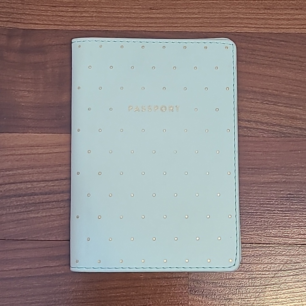 Mint Green Polka Dot Passport Cover